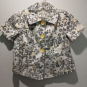 [NWOT] LAL Live a Little Short Sleeve Cotton Floral Top - Size S